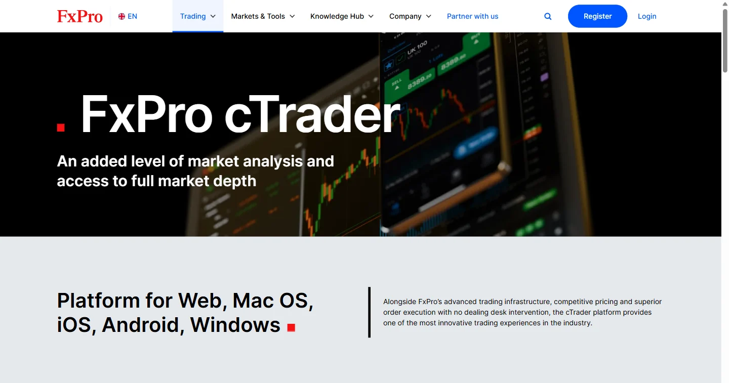 cTrader as the broker presents it